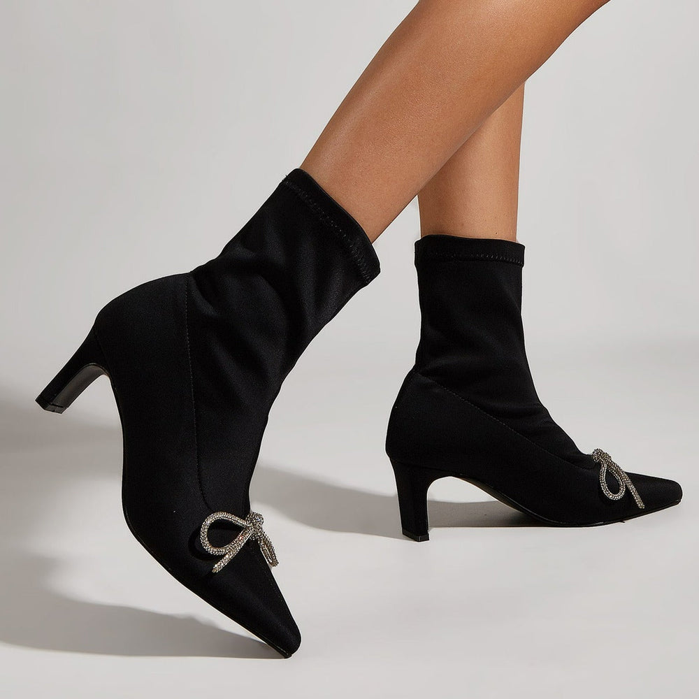 NewPointed Toe High Heel Short Stretch Boots Newgew