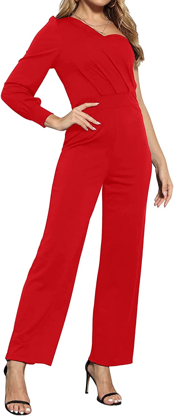 One Shoulder High Waist Rompers SD-Outlets