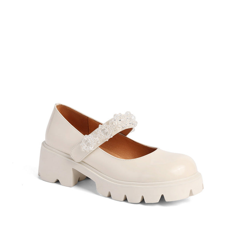 Heeled Crystals Strap Mary Jane Newgew