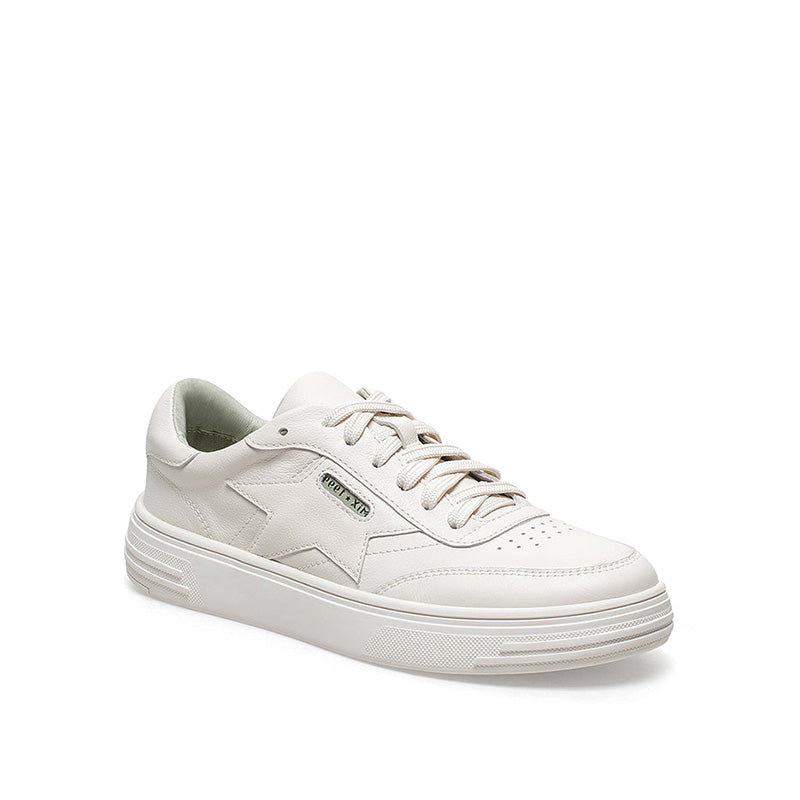 White Casual Shoes With Star Pattern Decoration Newgew