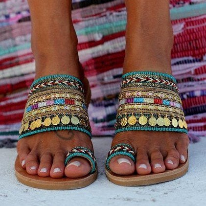Blue Summer Denim Sandals Newgew