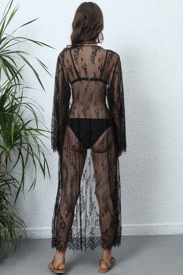 Tied Sheer Cover Up Cardigan Newgew