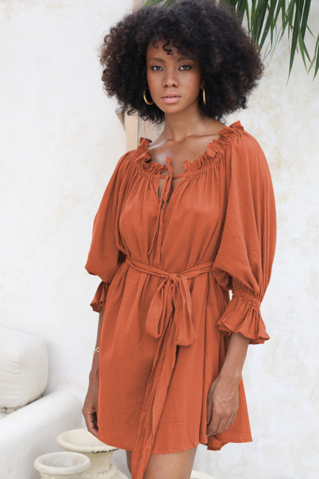 Vacay Off Shoulder Boho Mini Dress Newgew