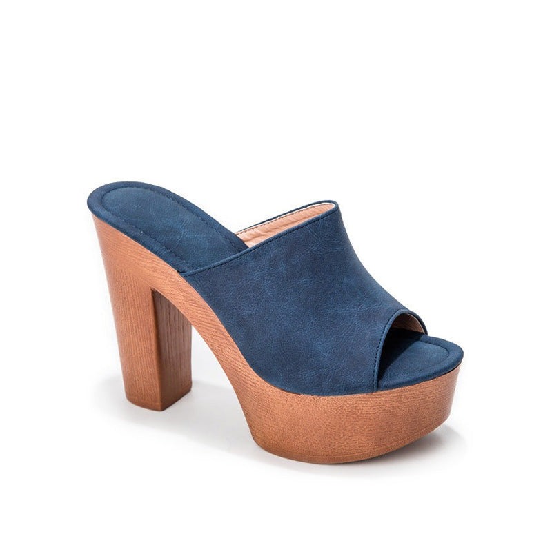 Platform Heel Chunky Heel Sandals Newgew