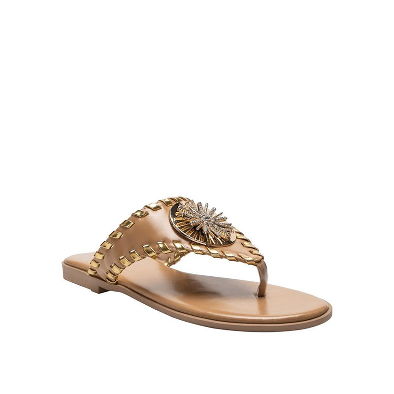 Rhinestone Flat Sandals Newgew