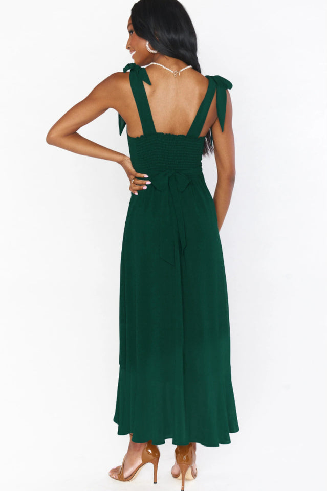 Tie Shoulder Boho Midi Dress Newgew