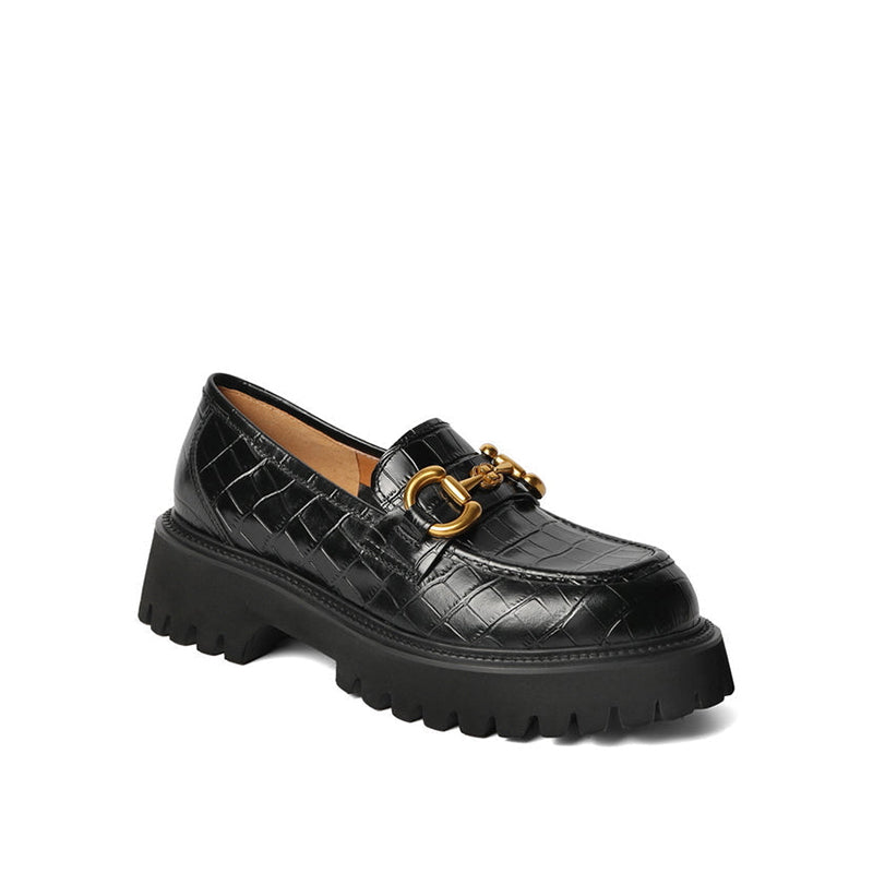 Retro Temperament Platform Loafers Newgew