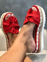 Women Casual Daily Comfy Bowknot Slip On Sandals Newgew