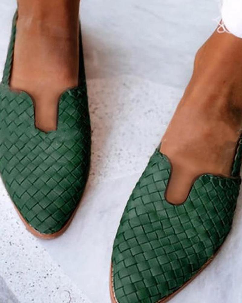Solid Esparto Upper Flat Sandals Newgew
