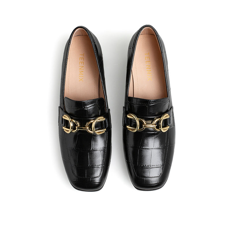 High Heels Retro Casual Loafers Newgew
