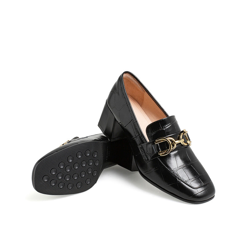 High Heels Retro Casual Loafers Newgew