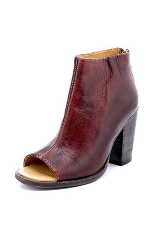 Peep Toe Zipper High Heel Boots Newgew