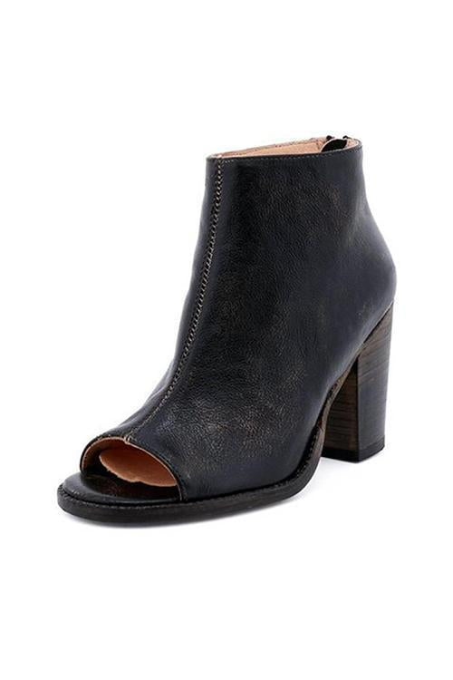Peep Toe Zipper High Heel Boots Newgew