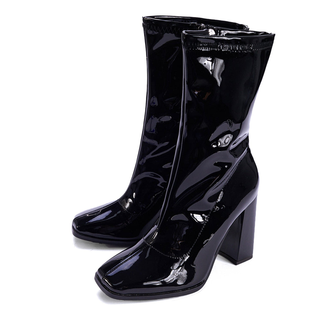 Side Zip Chunky Heeled Classic Boots Newgew