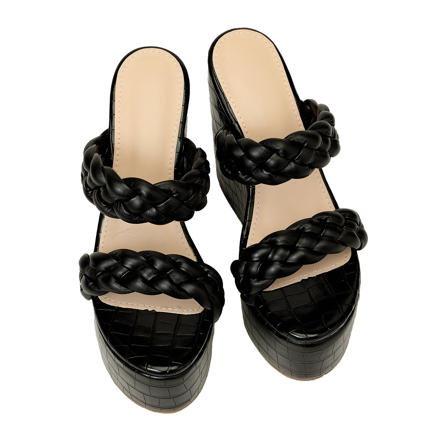Braided Design Wedge Sandals Newgew