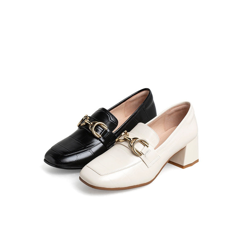 High Heels Retro Casual Loafers Newgew