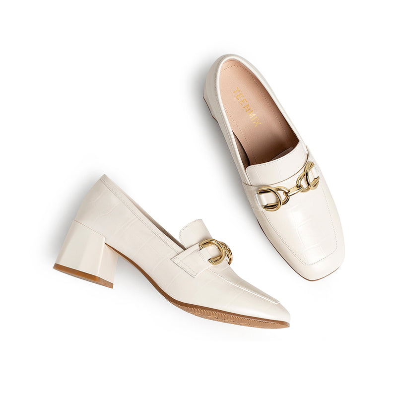 High Heels Retro Casual Loafers Newgew