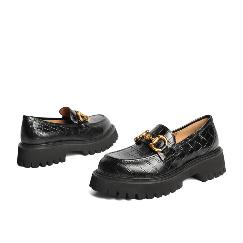 Retro Temperament Platform Loafers Newgew