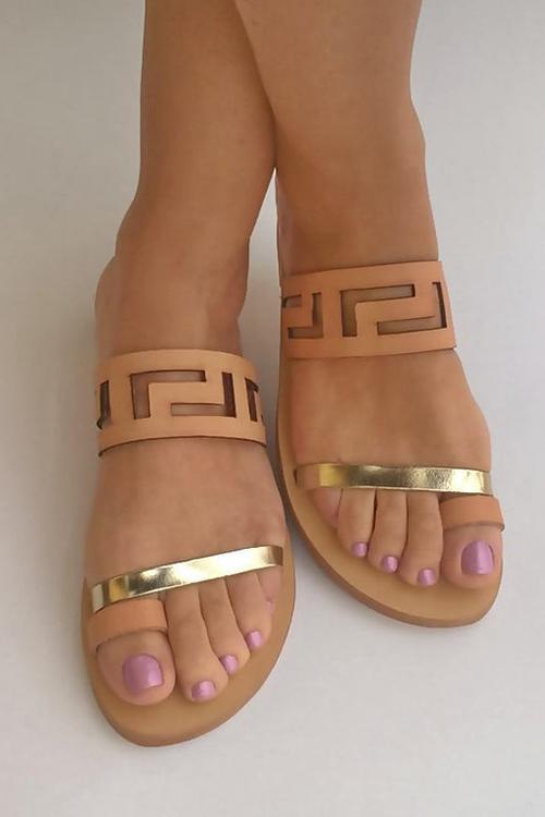 Open Toe Flat Sandals Newgew