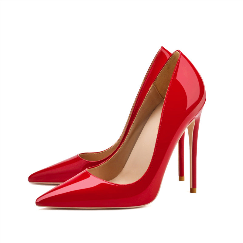Stiletto High Heels Patent Leather Shoes Newgew