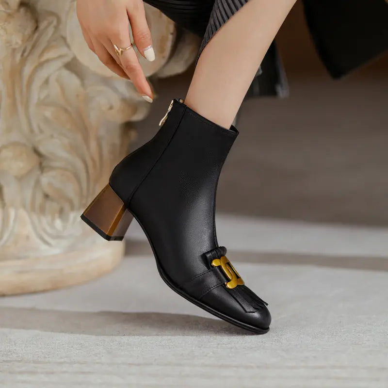 Brianna Low Heeled Ankle Boots Newgew