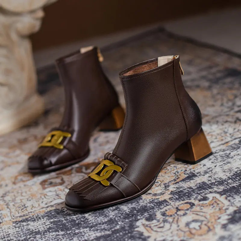 Brianna Low Heeled Ankle Boots Newgew