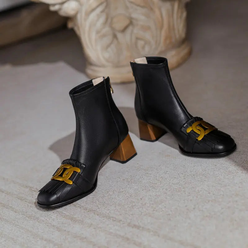 Brianna Low Heeled Ankle Boots Newgew