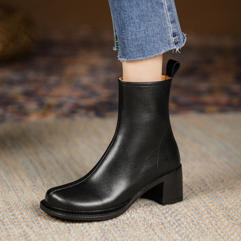 Faith Round Toe Low Heeled Ankle Boots NEW GEW