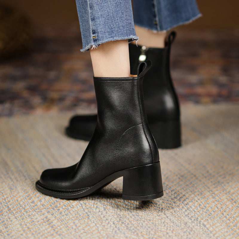 Faith Round Toe Low Heeled Ankle Boots NEW GEW