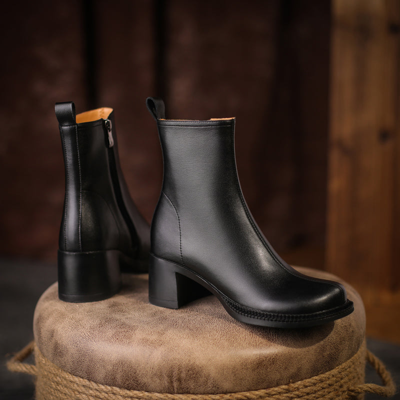 Faith Round Toe Low Heeled Ankle Boots NEW GEW