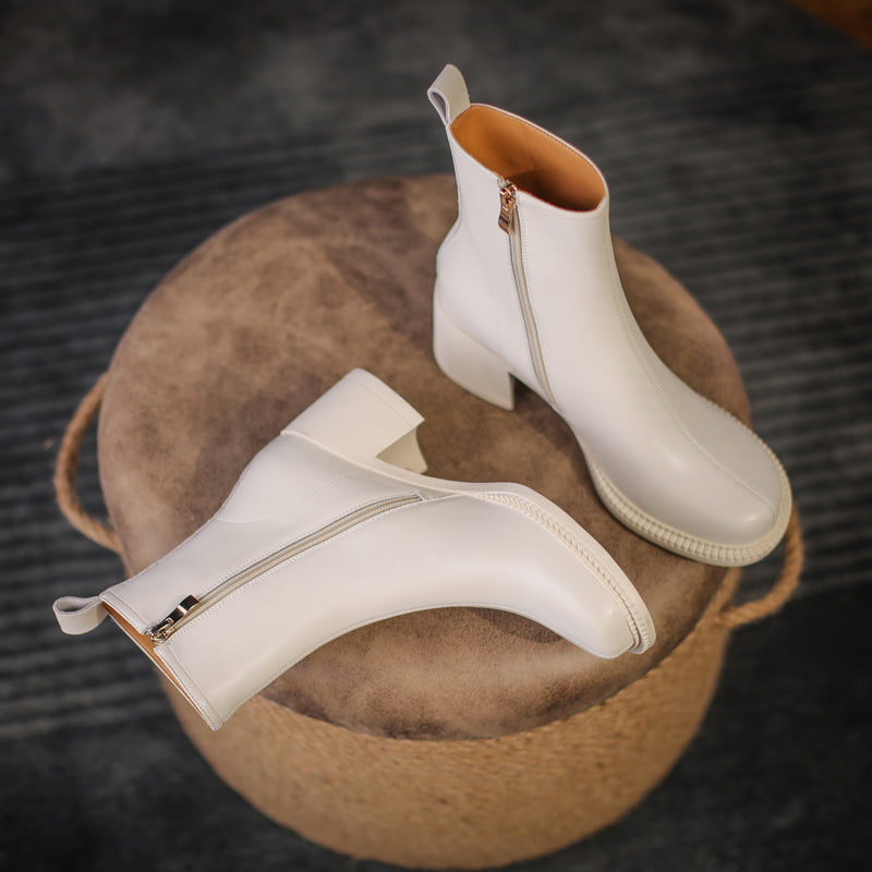 Faith Round Toe Low Heeled Ankle Boots NEW GEW