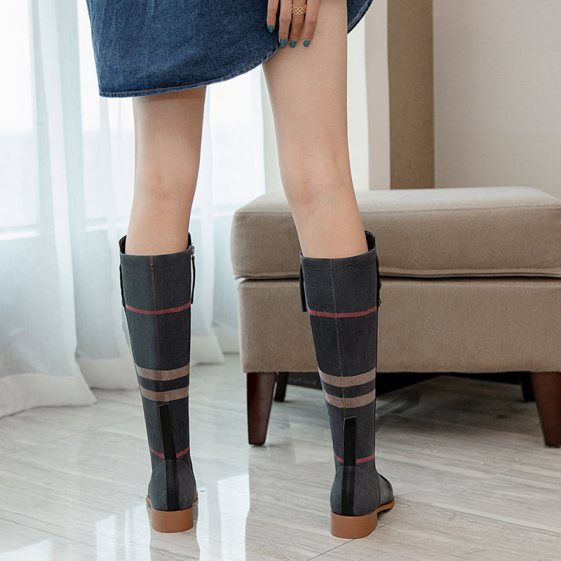 Jairo Genuine Leather Knee High Riding Boots newgew