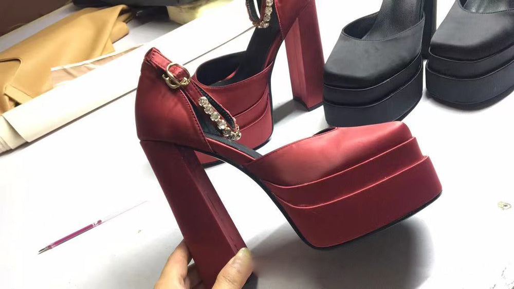 2022 Thick High Heels Shoes Newgew