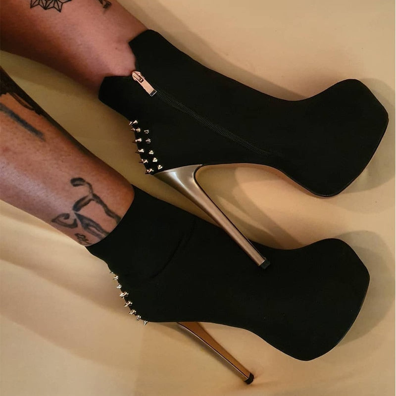 Rivet Ankle Boots Newgew