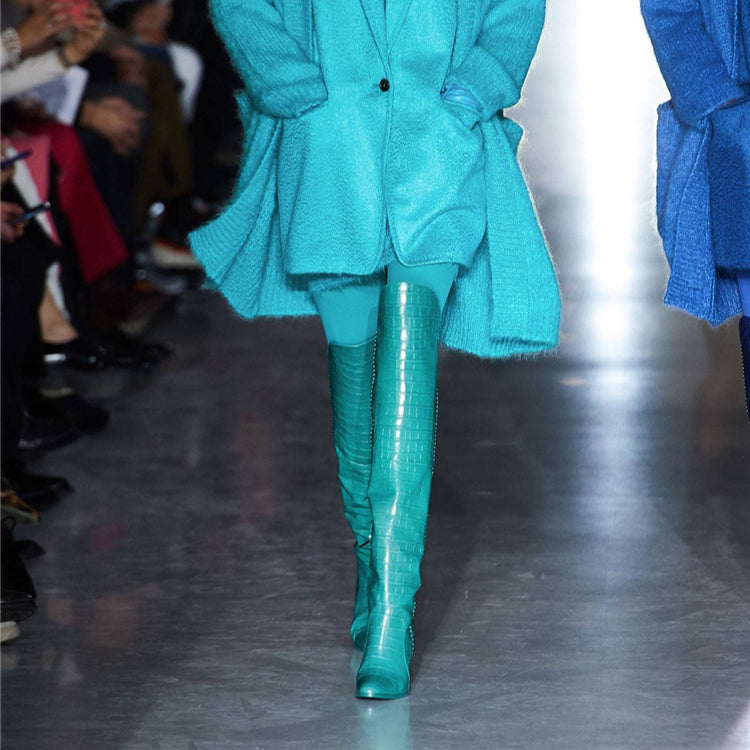 Colorful Knee Boots Newgew