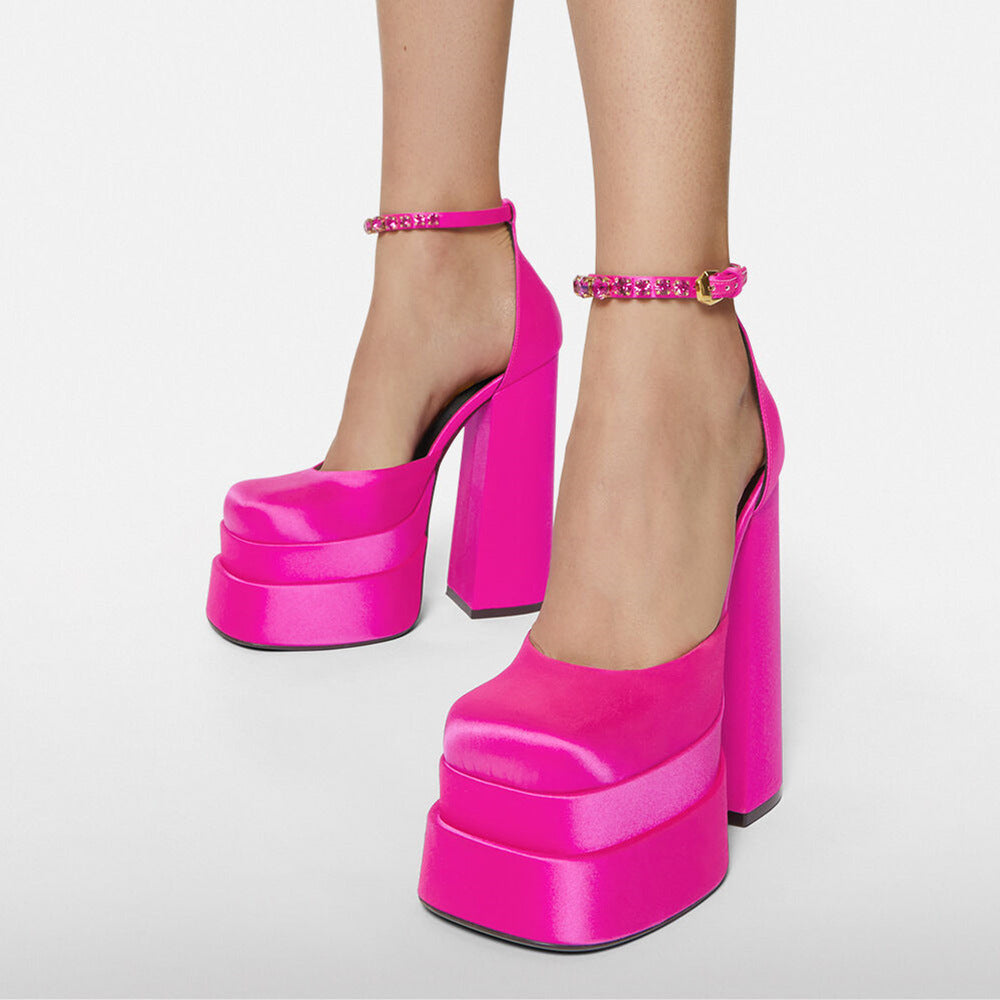 2022 Thick High Heels Shoes Newgew