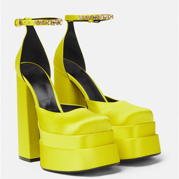 2022 Thick High Heels Shoes Newgew