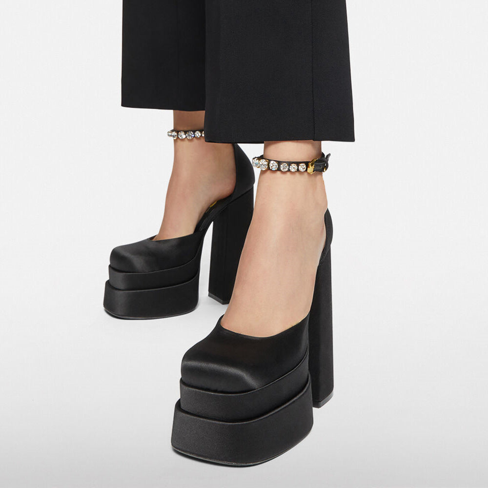 2022 Thick High Heels Shoes Newgew