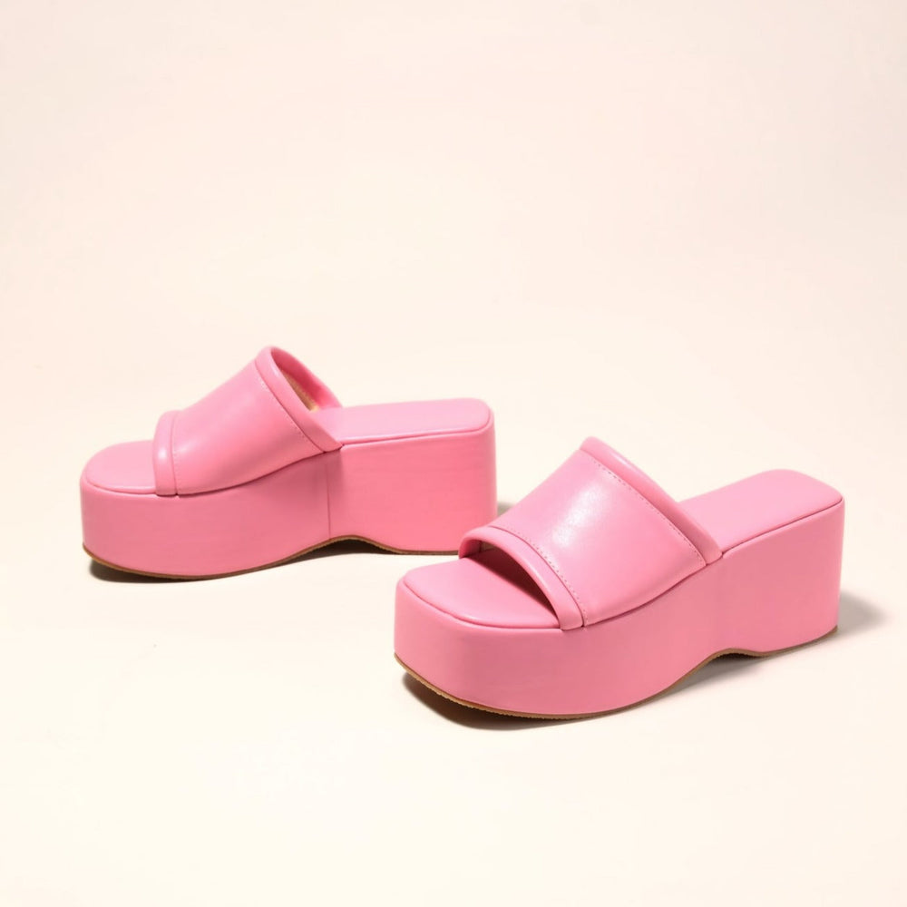 Solid Color Wedges Slippers Newgew