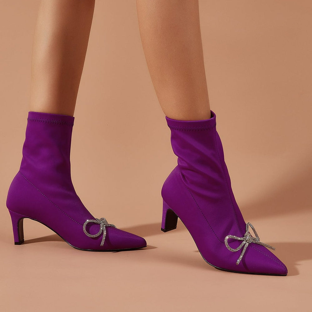 NewPointed Toe High Heel Short Stretch Boots Newgew