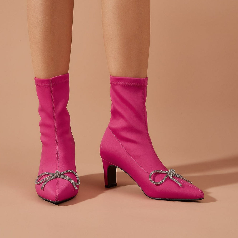 NewPointed Toe High Heel Short Stretch Boots Newgew