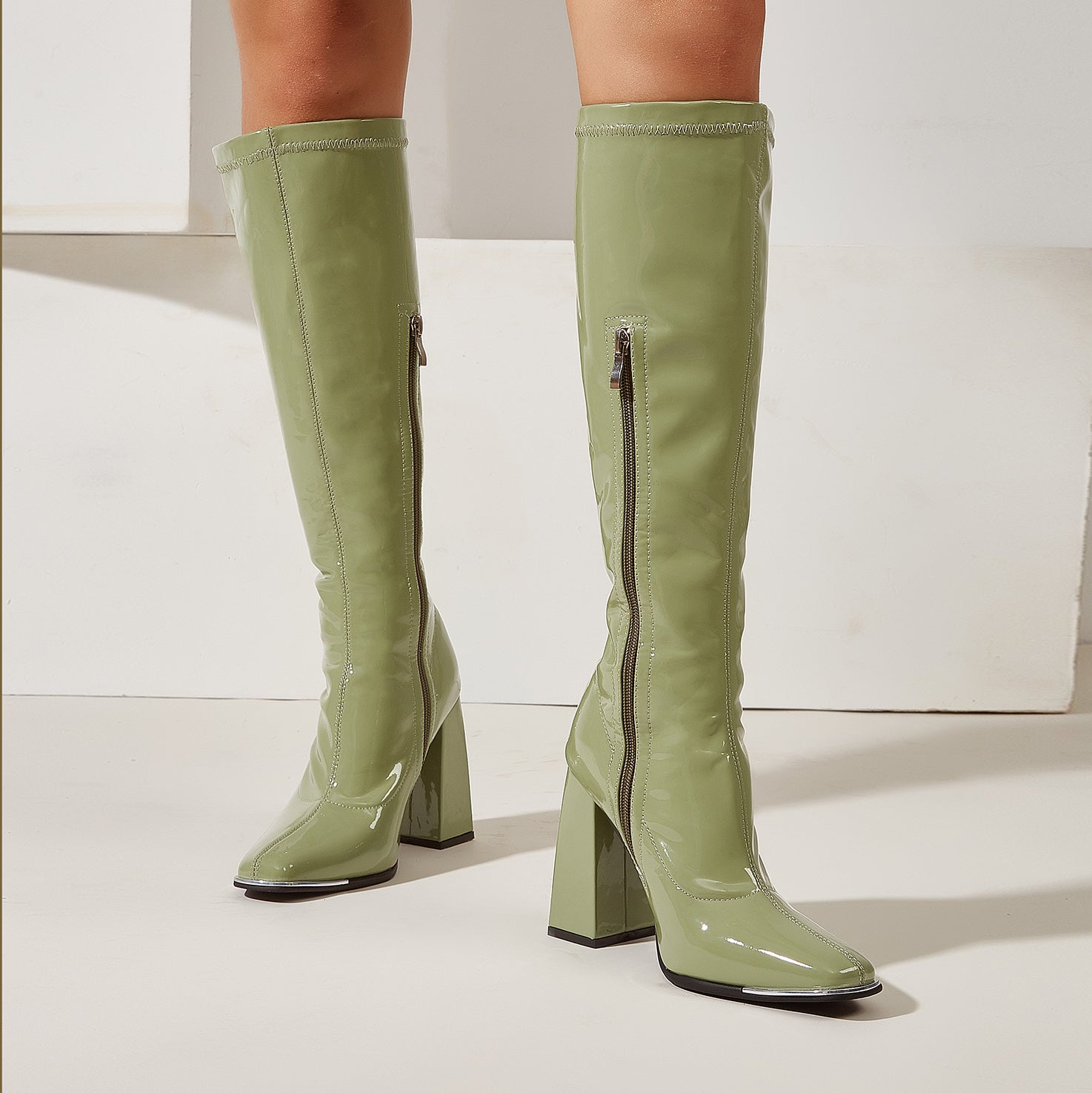 Chunky Heeled Boots Newgew