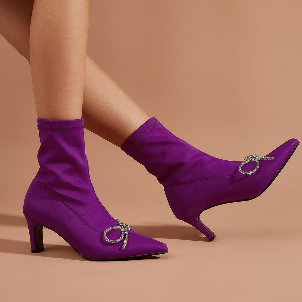 NewPointed Toe High Heel Short Stretch Boots Newgew