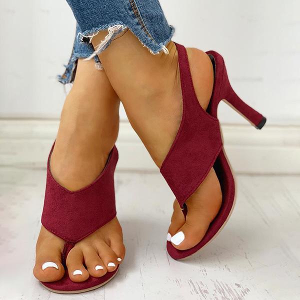 Toe Post Slingback Thin Heeled Sandals Pairmore
