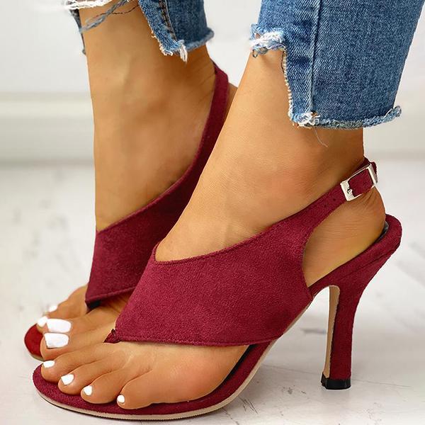 Toe Post Slingback Thin Heeled Sandals Pairmore