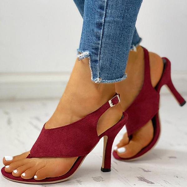 Toe Post Slingback Thin Heeled Sandals Pairmore