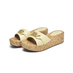 Tata	Chain Decor Wedge  Sandals Newgew