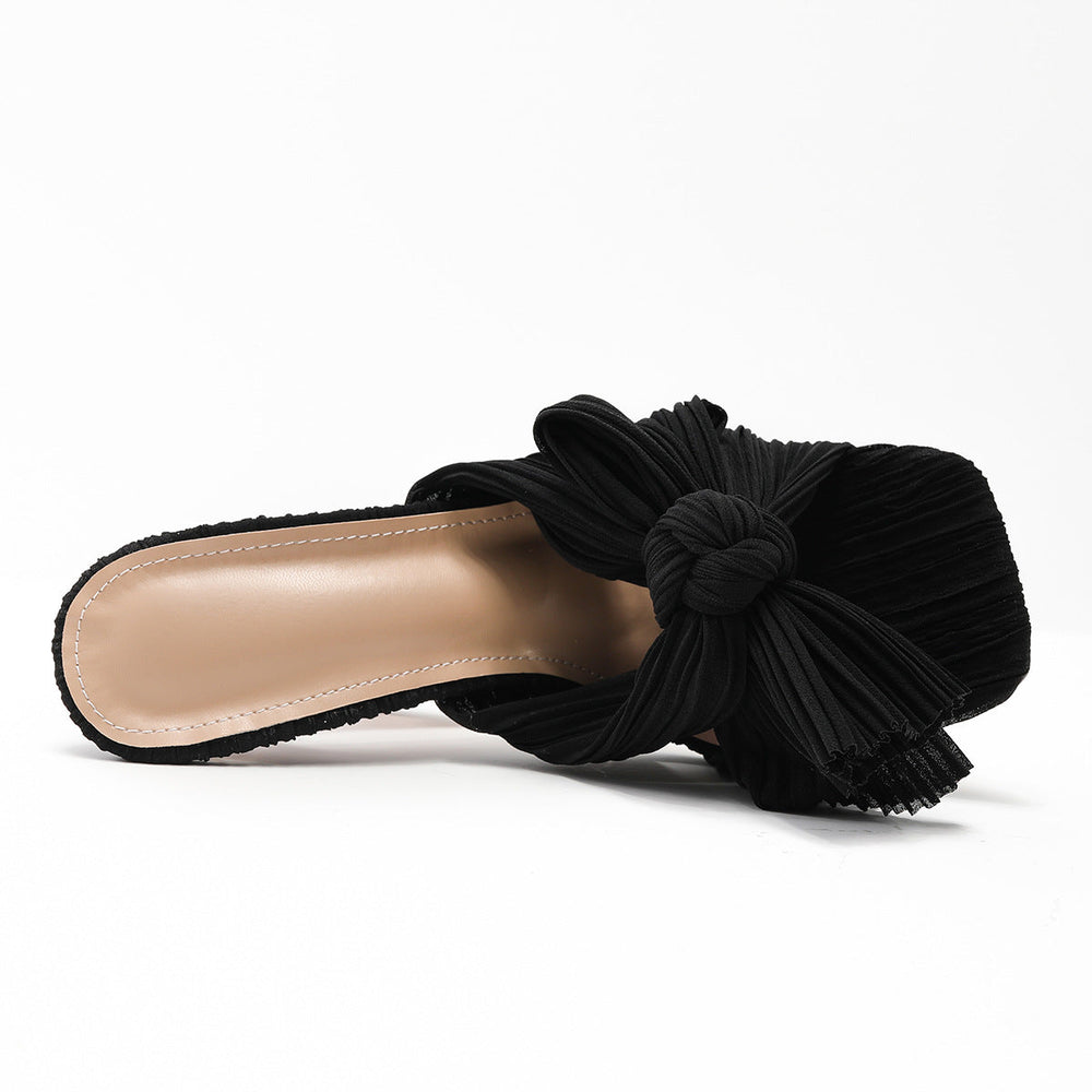 Bow Decor Heeled Sandals Newgew