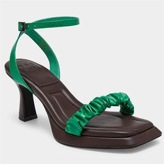 Toomanyshoes Ankle Strap Heeled Sandals Toomanyshoes