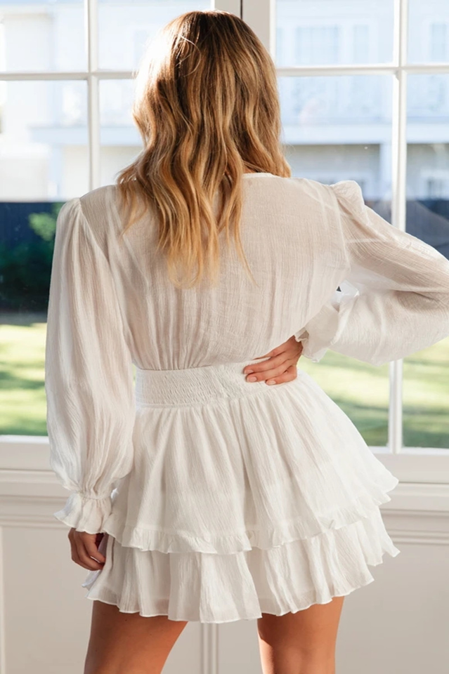 V Neck Summer Mini Dress Newgew